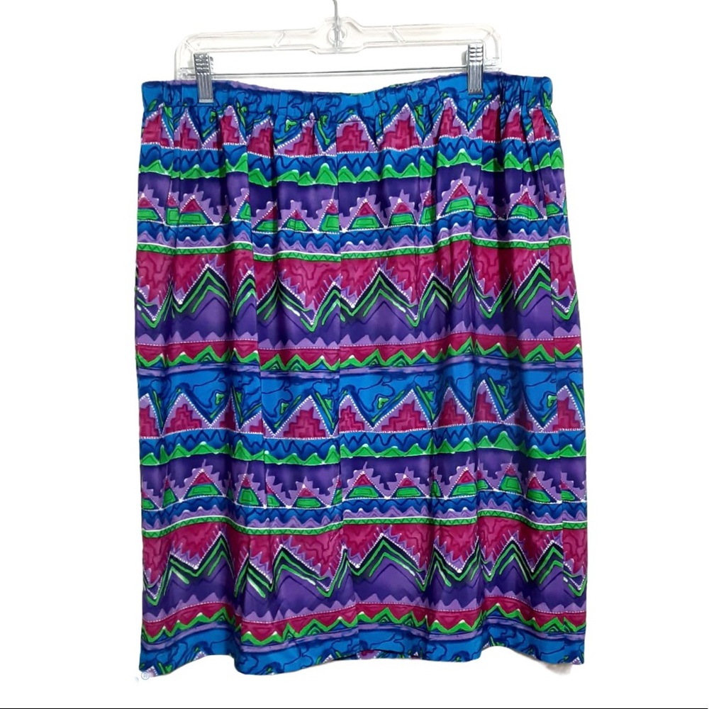 Vintage S.G. Sport Plus Size 3X Aztec Print Skirt